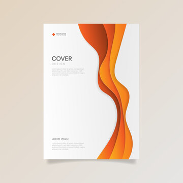 Professional Business Presentation Cover Design With Wavy Layer