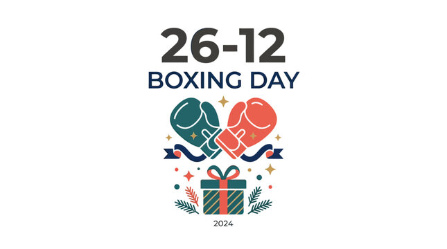Boxing Day gift with boxing gloves.