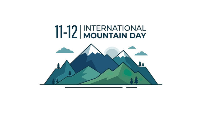 International Mountain Day Graphic Illustration.