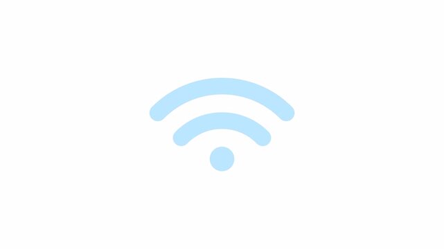     Pulsing wi-fi signal animation Wi-Fi wireless internet, connection 