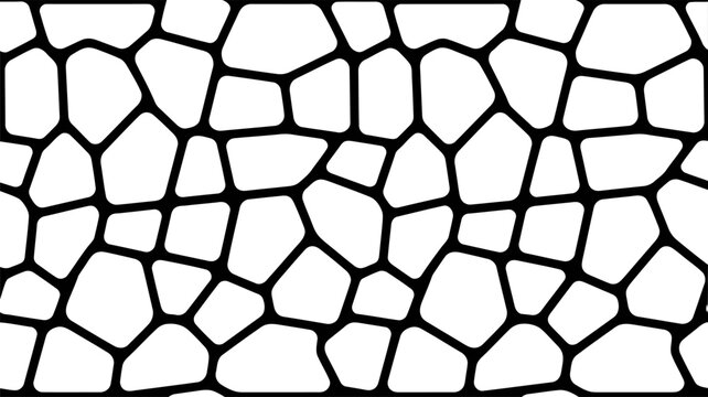 Black and White Geometric Irregular Polygon Pattern Background abstract