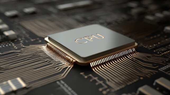 Central Computer Processors CPU concept - 3d rendering