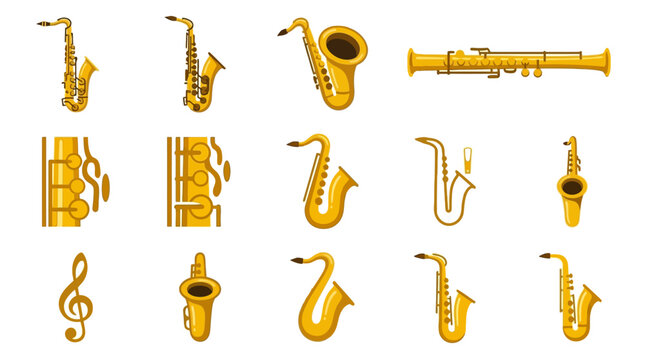 Saxophone Musical Instruments Collection.