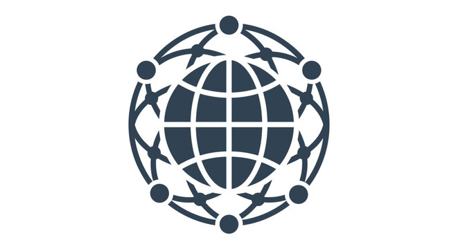 Global Network Earth Connections Symbol.