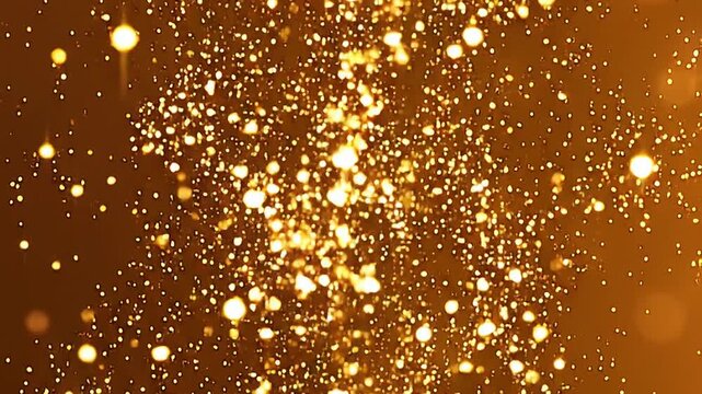 Glowing particles burst in a dark environment with vibrant lights and sparks flying everywhere freely.