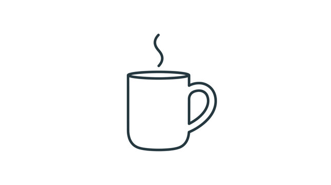 A steaming hot coffee mug.