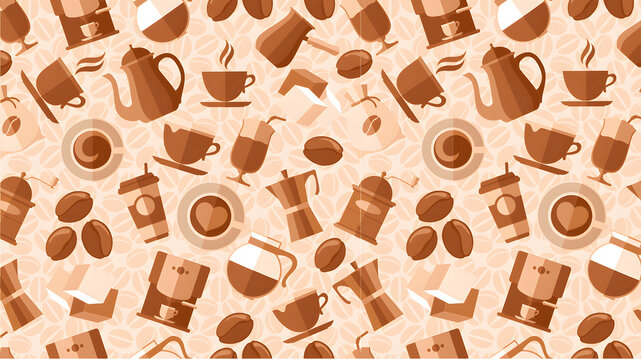 seamless pattern with drink