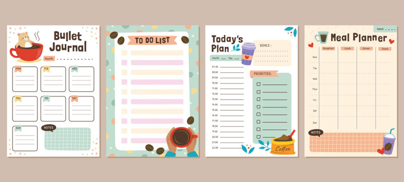 Printable meal and grocery planner sheets