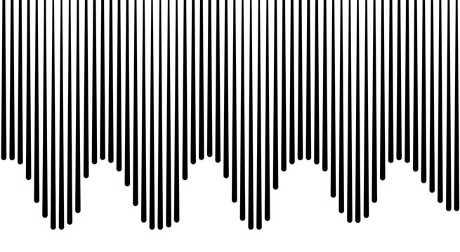 Abstract profit margin analysis bar graph layout. Creative layout with vertically aligned wave stroke lines
