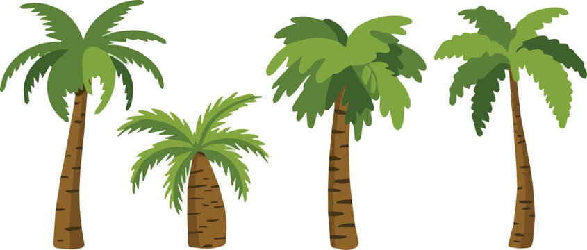 Palm tree logo icon set
