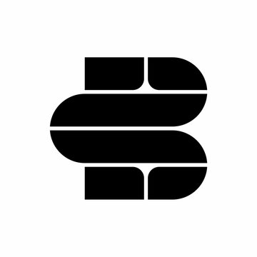 Letter bc cb initial monogram logo design