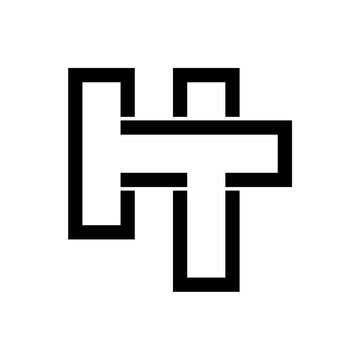 Letter ht th monogram logo design