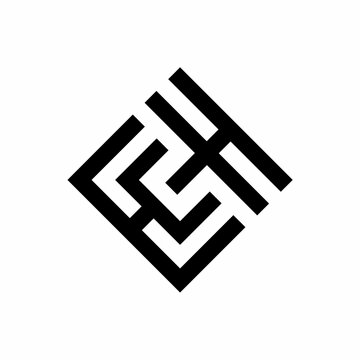Letter ch hc monogram logo design