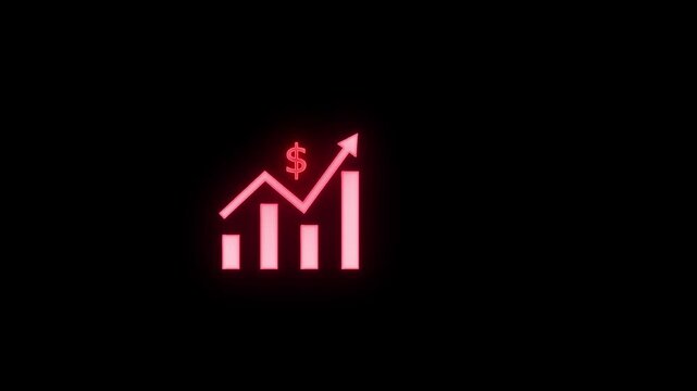Stats dollar vector icon.Vector icons set of a graph of rising and falling dollar currency. The graph shows up and down arrows .