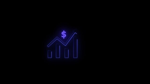 Stats dollar vector icon.Vector icons set of a graph of rising and falling dollar currency. The graph shows up and down arrows .
