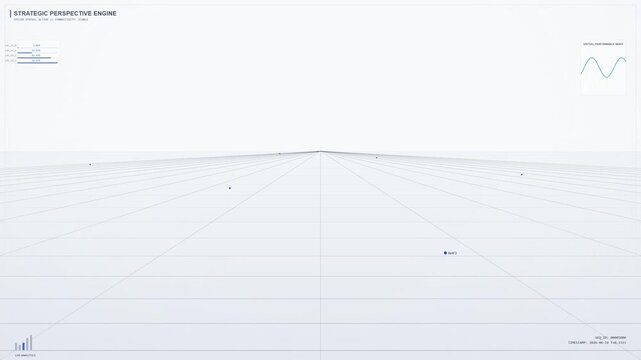 Futuristic 3D grid perspective animation