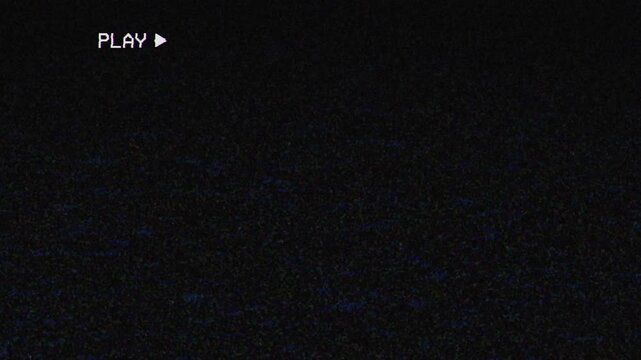 Bad Analog VHS Tape Cassettes. Old Damaged VHS Videotape with Static Damage, Defects, Artifacts, Interference and TV Noise. Seamless 4K Retro Vintage Background Overlay for Screen Mode.