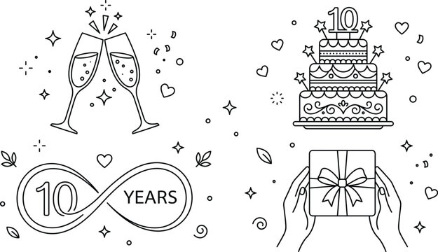 Happy 10Th Anniversary」の写真素材 | 44,704件の無料イラスト画像