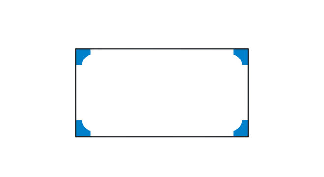 blue rounded corner rectangle border