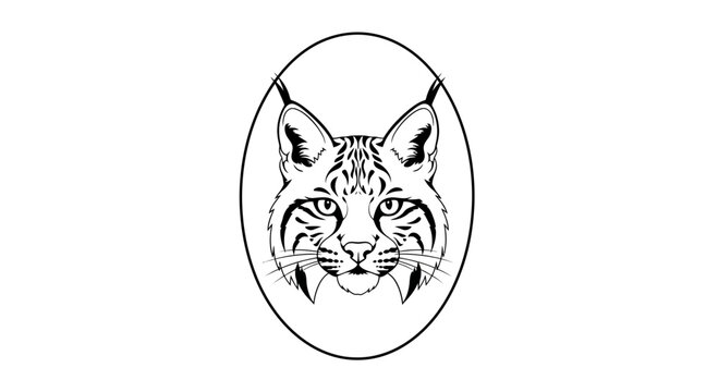 bobcat face illustration