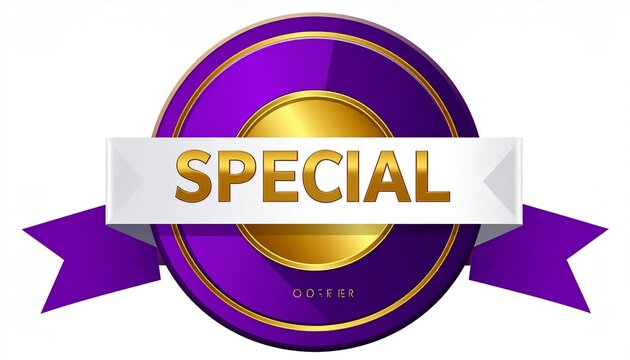 Purple Gold Special Offer Badge