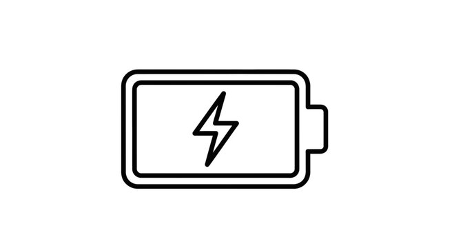 Battery icon with lightning bolt