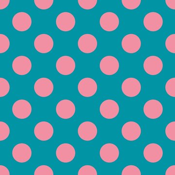 Retro Pastel Polka Dot Seamless Pattern Background