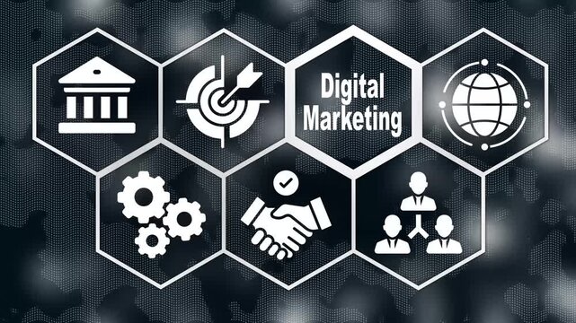 Business, Technology, Internet and network concept. Digital Marketing content planning advertising strategy concept.