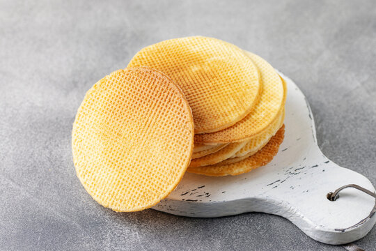 Homemade stroopwafels,  round cookie popular throughout the Netherlands