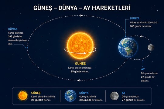 Comprehensive infographic showing sun earth and moon orbital movements