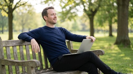 Obraz premium Man Relieved After Deleting Phishing Email