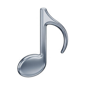A shiny eighth note music symbol