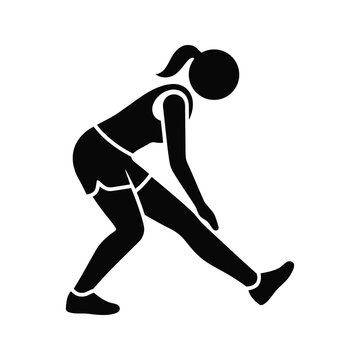 Woman doing a hamstring stretch exercise
