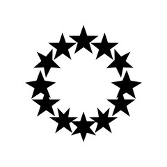 Obraz premium USA Stars Badge icon featuring a patriotic star arrangement symbolizing national pride and Independence Day.