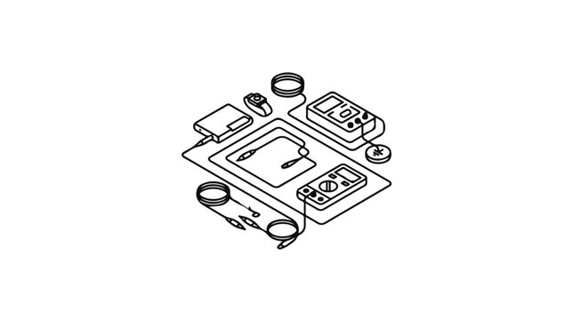 Detailed Drawing of a Microchip.