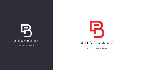 Abstract initial letter B logo with Initial Modern monogram B logo design. © Designer996