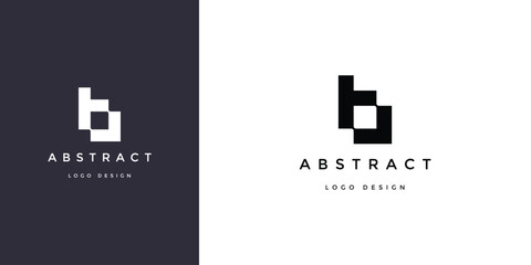 Abstract initial letter B logo with Initial Modern monogram B logo design. © Designer996