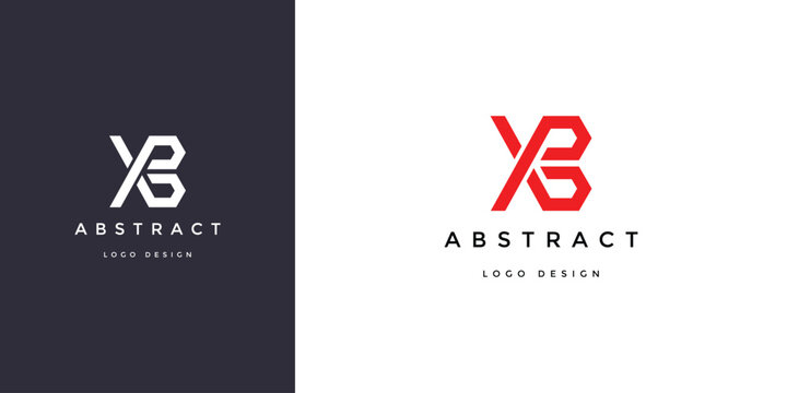 Logo design monogram letters XB or BX concept featuring a modern geometric vector graphic style with minimalist lines isolated on black and white background displays