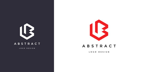 Abstract initial letter B logo with Initial Modern monogram B logo design. © Designer996