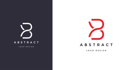 Abstract initial letter B logo with Initial Modern monogram B logo design. © Designer996