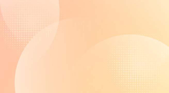 Minimalist peach gradient background with overlapping soft circles and subtle halftone dot patterns for modern digital presentation design