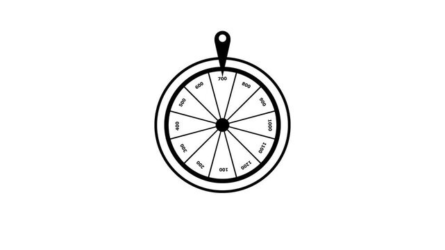 Collection of thin linear icon animations representing lottery system .