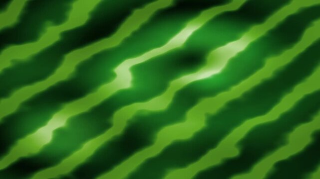 Wavy green abstract pattern with flowing lines and gradients