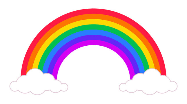 World Emoji Day, Emoji, Emoji silhouette, Colorful rainbow, vibrant arc, cloudy sky, vector illustration isolated on White Background Emoji icon, Emoticon, Reaction icon, Emotion symbol