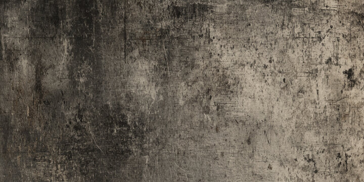 Dark grungy black plaster concrete wall background with scratches and texture 