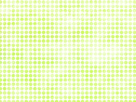 白バックに黄緑色のドットが並んだ味がある背景素材イラスト