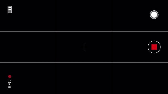 Mobile Camera Viewfinder Recording Screen Overlay Alpha Channel