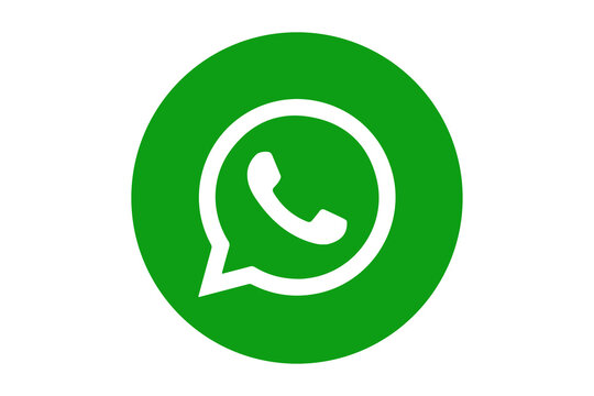 Whatsapp logo icon png for messaging app editorial.