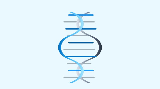 Abstract blue DNA helix illustration representing genetics and biotechnology science
