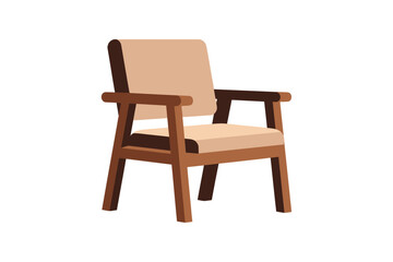 Fototapeta premium Mid-Century Modern Armchair Vector Illustration